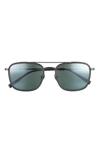 Maui Jim 53mm Polarized Navigator Sunglasses In Black Black Grey
