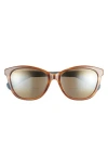 Maui Jim 54mm Polarized Cat Eye Sunglasses In Tortoise Tortoise Bronze