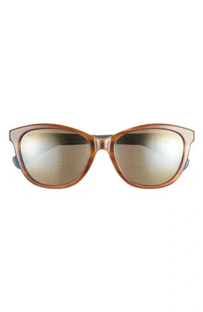 Maui Jim 54mm Polarized Cat Eye Sunglasses In Tortoise Tortoise Bronze