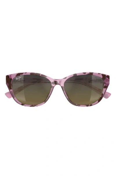 Maui Jim 54mm Polarized Gradient Cat Eye Sunglasses In Purple
