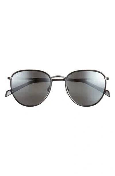 Maui Jim 54mm Round Sunglasses In Black Gunmetal Grey
