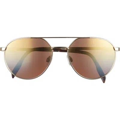 Maui Jim 55mm Core Aviator Polarized Sunglasses In Gold Gold Gold