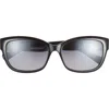 Maui Jim 55mm Core Cat Eye Polarized Sunglasses In Black Black Grey