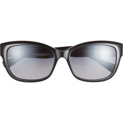 Maui Jim 55mm Core Cat Eye Polarized Sunglasses In Black Black Grey