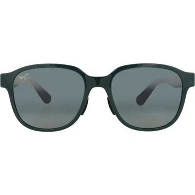 Maui Jim 55mm Gradient Polarized Square Sunglasses In Black