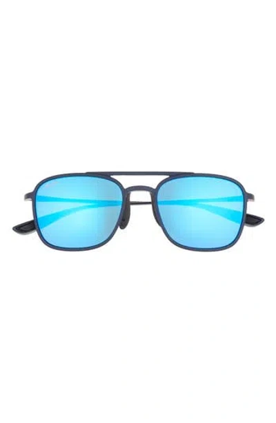 Maui Jim 55mm Polarized Aviator Sunglasses In Blue