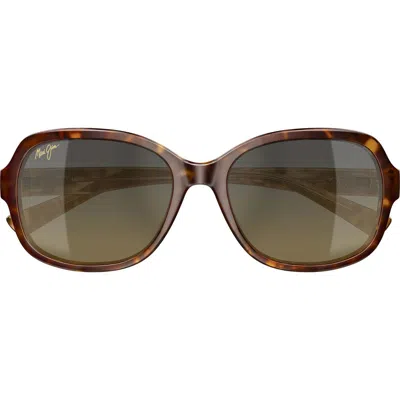 Maui Jim 55mm Polarizedplus2® Butterfly Sunglasses In Brown