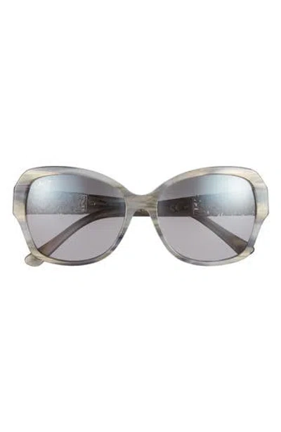 Maui Jim 57mm Core Round Polarized Sunglasses In Grey Grey Grey