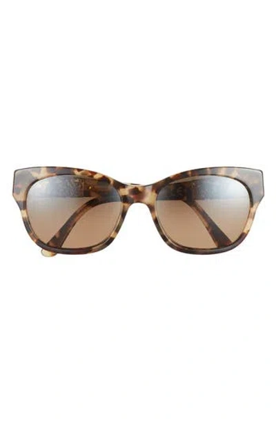 Maui Jim 57mm Polarized Cat Eye Sunglasses In Havana Havana Bronze
