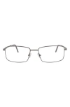 Maui Jim 57mm Rectangular Optical Glasses In Metallic
