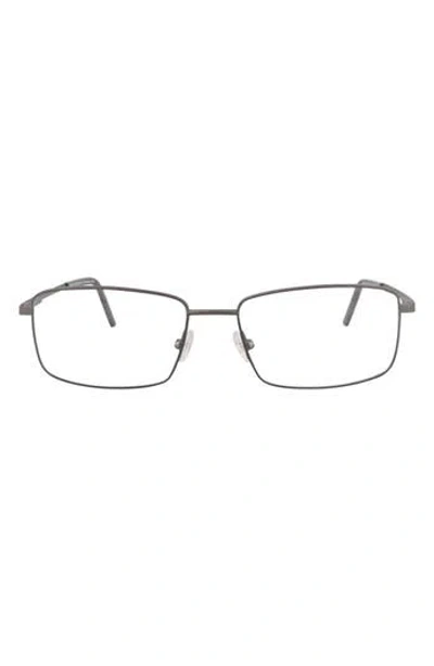Maui Jim 57mm Rectangular Optical Glasses In Metallic