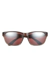 Maui Jim 58mm Core Square Polarized Sunglasses In Chocolate Chocolate Rose
