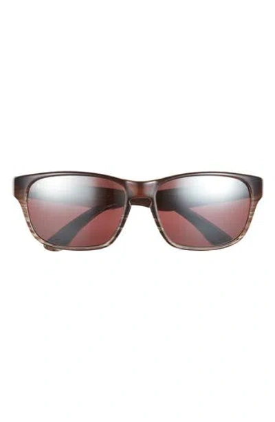 Maui Jim 58mm Core Square Polarized Sunglasses In Chocolate Chocolate Rose