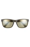 Maui Jim 58mm Core Square Polarized Sunglasses In Green Green Green