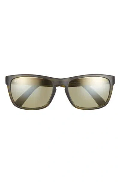 Maui Jim 58mm Core Square Polarized Sunglasses In Green Green Green