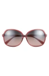 Maui Jim 59mm Round Core Polarized Sunglasses In Pink Pink Rose