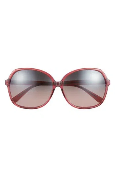 Maui Jim 59mm Round Core Polarized Sunglasses In Pink Pink Rose