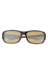 Maui Jim 60mm Core Rectangle Polarized Sunglasses In Rootbeer Rootbeer Bronze