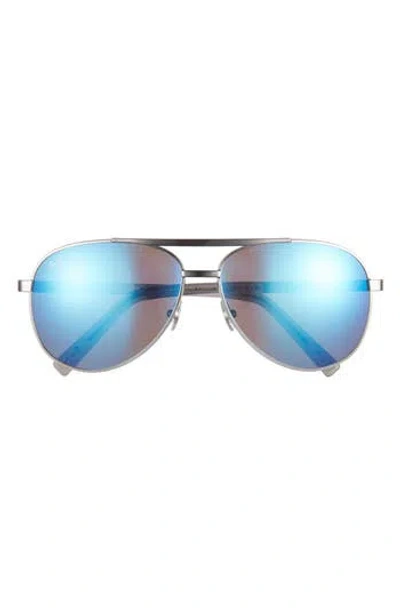 Maui Jim 61mm Core Aviator Polarized Sunglasses<br /> In Gunmetal Gunmetal Blue