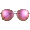 Maui Jim 61mm Core Circle Polarized Sunglasses In Grey Grey Sunrise