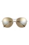 Maui Jim 61mm Core Round Polarized Sunglasses In Gold Gold Bronze