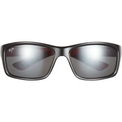 Maui Jim 61mm Square Core Polarized Sunglasses In Black Black Grey
