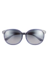 Maui Jim 62mm Core Round Polarized Sunglasses In Blue Blue Grey