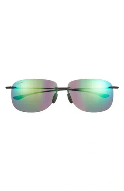 Maui Jim 62mm Core Shield Polarized Sunglasses In Black Black Green