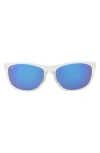 Maui Jim 62mm Polarized Rectangular Sunglasses In Blue