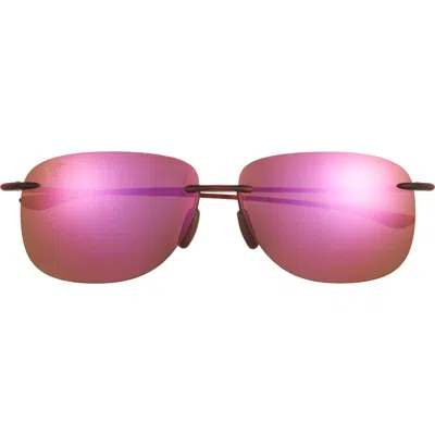 Maui Jim 62mm Shield Core Polarized Sunglasses In Tortoise Tortoise Sunrise