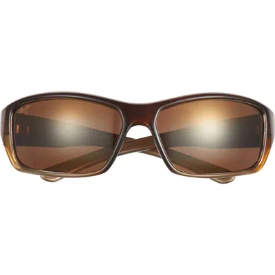 Maui Jim 62mm Square Core Polarized Sunglasses In Brown Brown Bronze