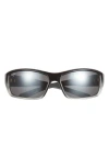 Maui Jim 62mm Square Polarized Sunglasses In Black Black Grey