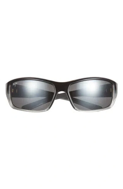Maui Jim 62mm Square Polarized Sunglasses In Black Black Grey
