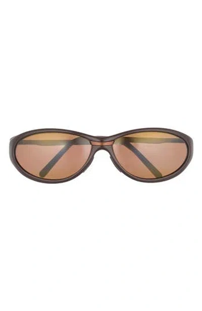 Maui Jim 65mm Oval Sunglasses In Black