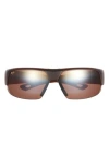Maui Jim 68mm Core Rectangular Polarized Sunglasses In Rootbeer Rootbeer Bronze