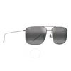Maui Jim Aeko Neutral Grey Navigator Unisex Sunglasses 886-17 56 In Black