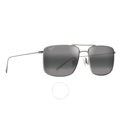 Maui Jim Aeko Neutral Grey Navigator Unisex Sunglasses 886-17 56 In Black