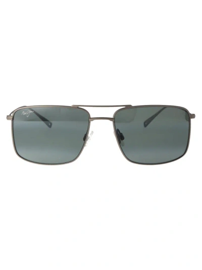 Maui Jim Aeko Square Frame Polarized Sunglasses In Grey