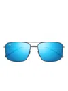 Maui Jim Aeko Square-frame Sunglasses In Blue