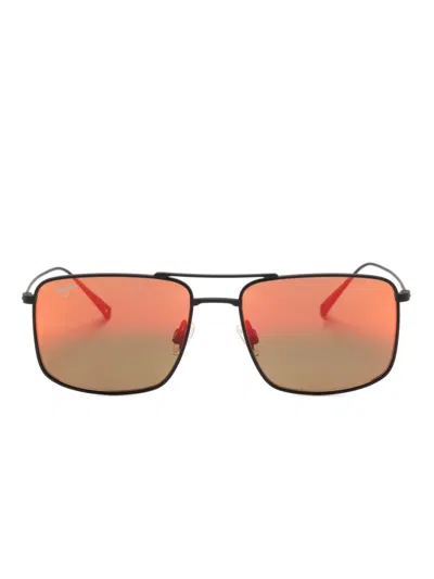 Maui Jim Aeko Square-frame Sunglasses In Black