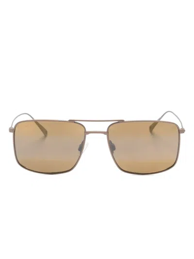 Maui Jim Aeko Square-frame Sunglasses In Gold