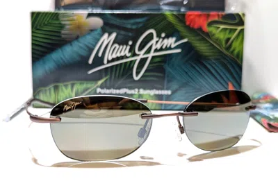 Pre-owned Maui Jim Aki Aki Copper Oval / Hcl Bronze Polarized Plus2 Sunglasses H333-18