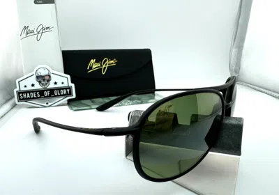 Pre-owned Maui Jim Alelele Bridge Mj 438-2m Black Maui Ht Green Polarized Sunglasses In Maui Ht Polarized