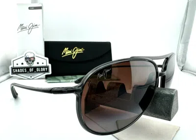 Pre-owned Maui Jim Alelele Bridge Mj438-11 Grey Smoke Maui Rose Polarized Sunglasses In Pink