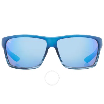 Maui Jim Alenuihaha Blue Hawaii Wrap Unisex Sunglasses B839-03s 64