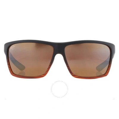 Maui Jim Alenuihaha Hcl Bronze Wrap Unisex Sunglasses H839-25c 64 In Bronze / Brown / Dark