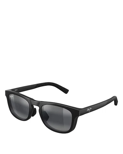 Maui Jim Aliali Polarized Square Sunglasses, 50mm In Black