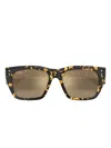 Maui Jim Aloha Lane Tortoiseshell Square Sunglasses In Black