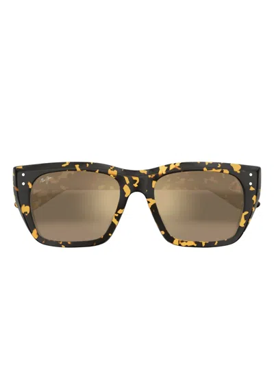 Maui Jim Aloha Lane Tortoiseshell Square Sunglasses In Black
