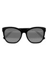 Maui Jim Alulu Cat Eye-frame Sunglasses In Black